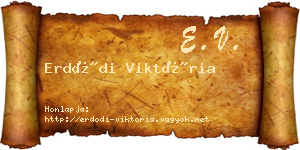 Erdődi Viktória névjegykártya